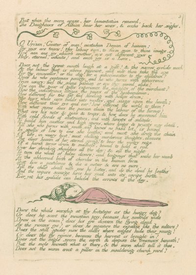 Visions of the Daughters of Albion, Plate 8, But when the morn arose by William Blake